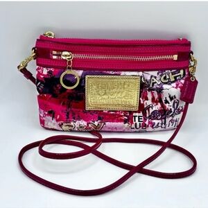 Coach Poppy Graffiti Crossbody EUC
